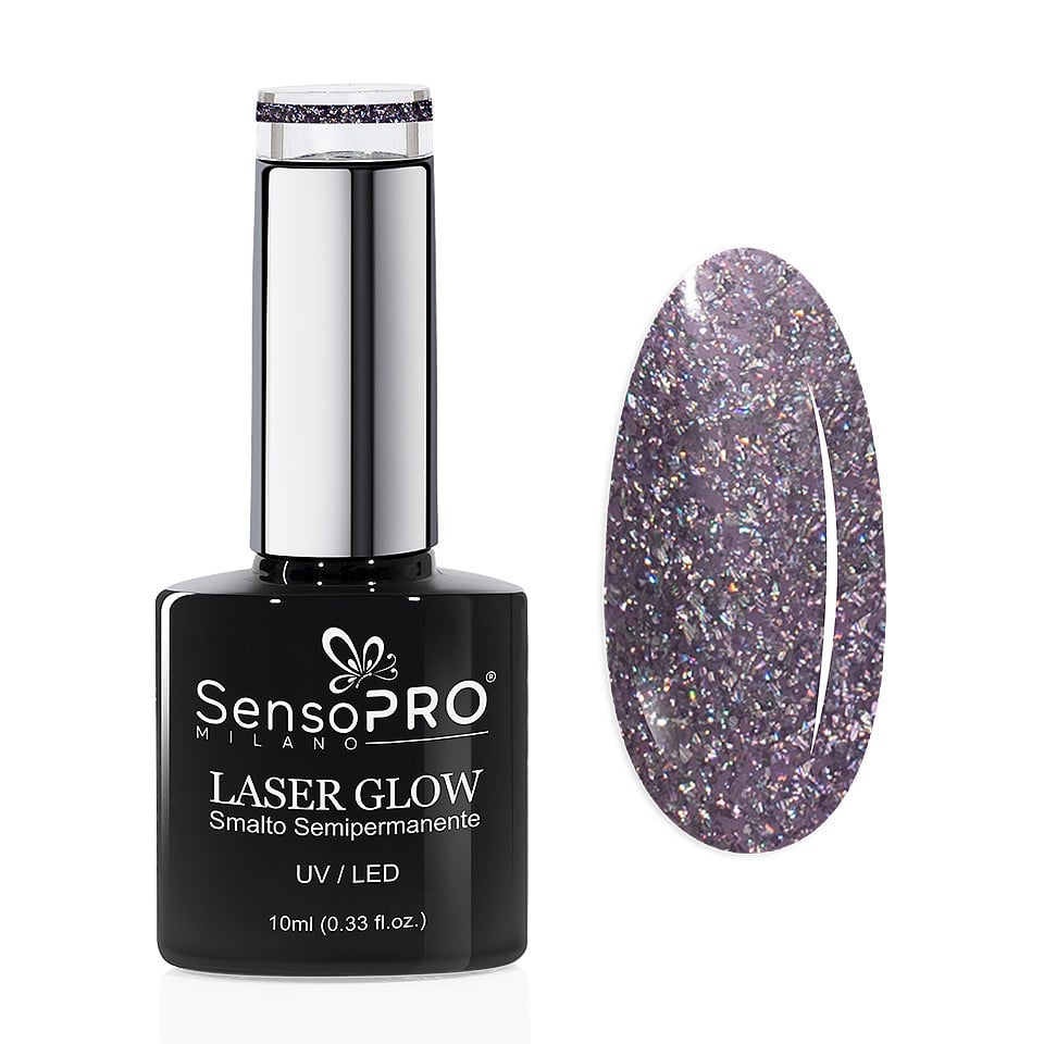 Oja Semipermanenta Holografica Laser Glow SensoPRO Milano 10ml, Retro Parade #35 - 1 | YEO