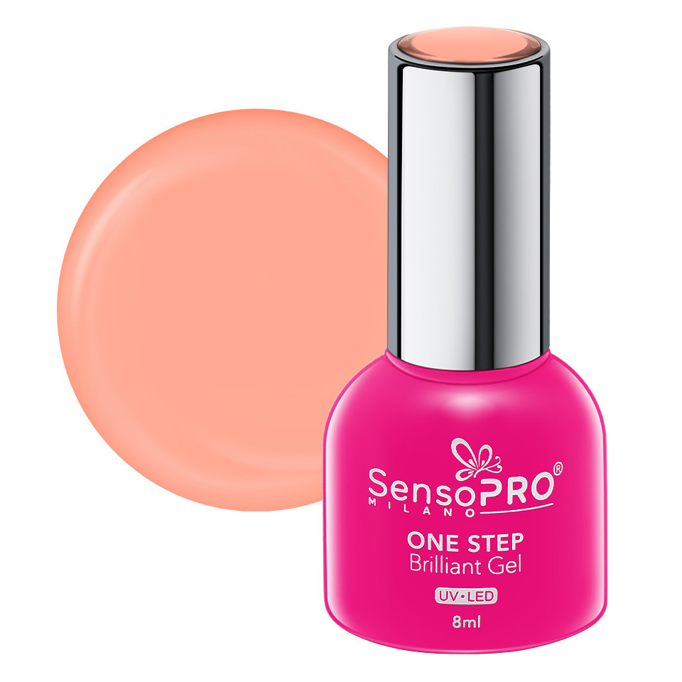 Oja Semipermanenta One Step Brilliant Gel SensoPRO Milano 8ml, Coral Shine #106