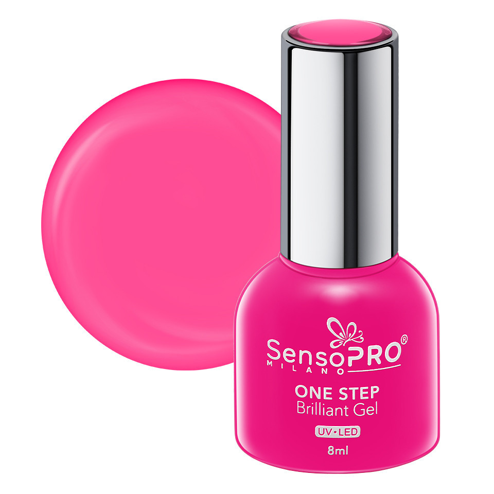 Oja Semipermanenta One Step Brilliant Gel SensoPRO Milano 8ml, Hot Pink #10