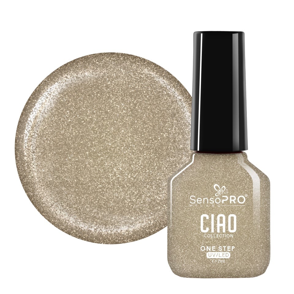 Oja Semipermanenta One Step SensoPRO Milano, CIAO Collection - Champagne Gold 7ml