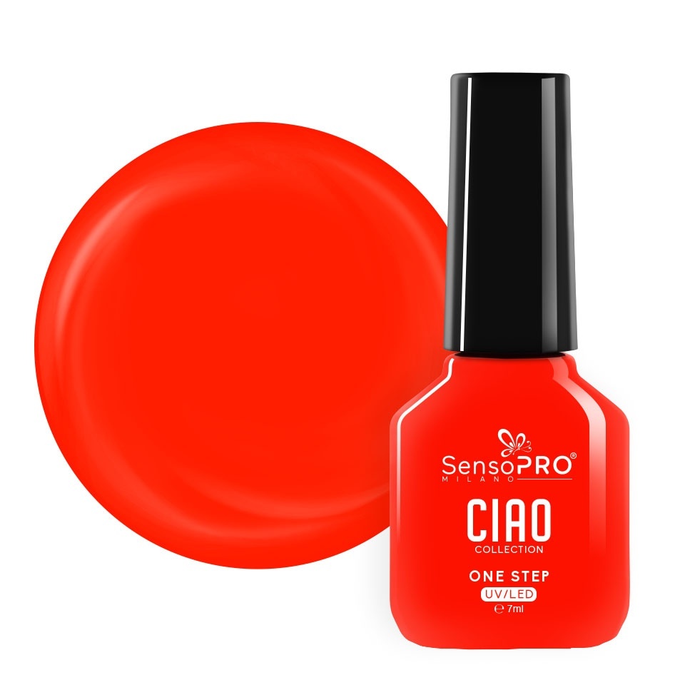 Oja Semipermanenta One Step SensoPRO Milano, CIAO Collection - Neon Nectarine 7ml