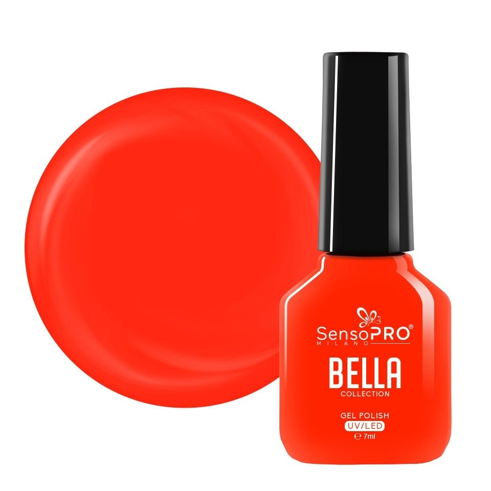 Oja Semipermanenta SensoPRO Milano, BELLA Collection - Red Orange, 7ml