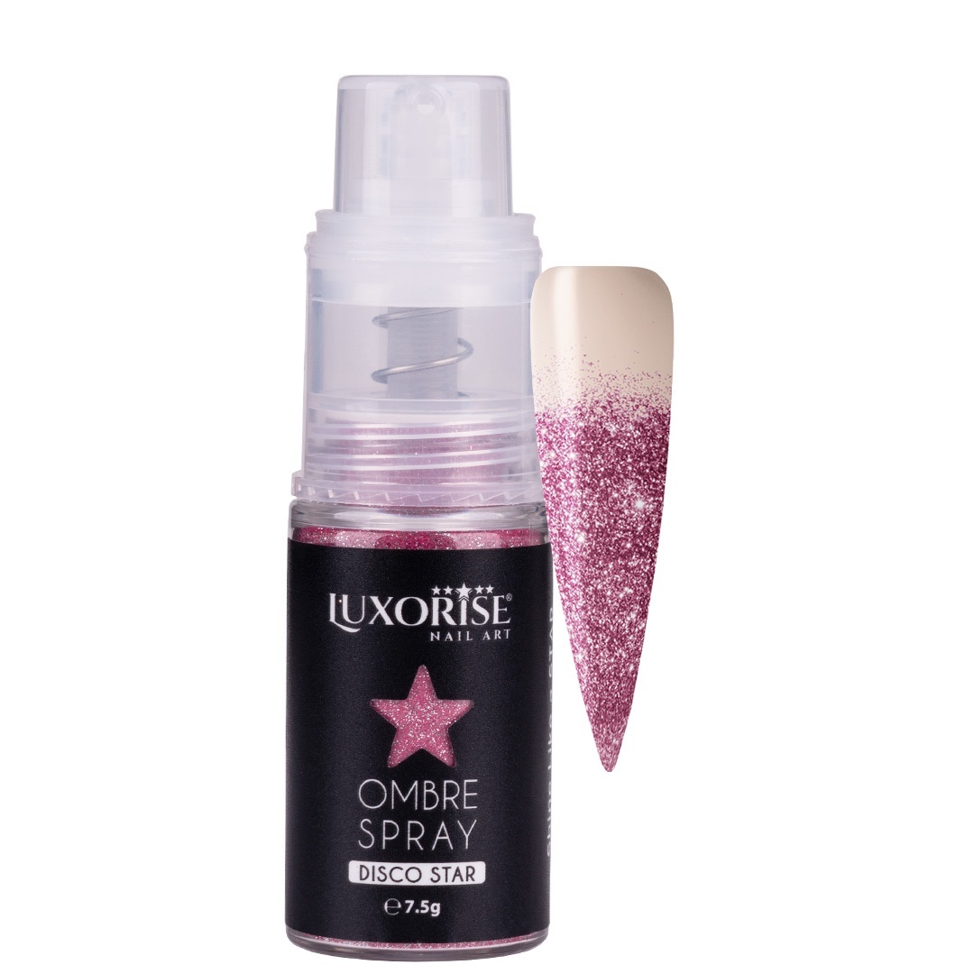 Ombre Spray Nail Art LUXORISE Disco - Fuchsia Spark