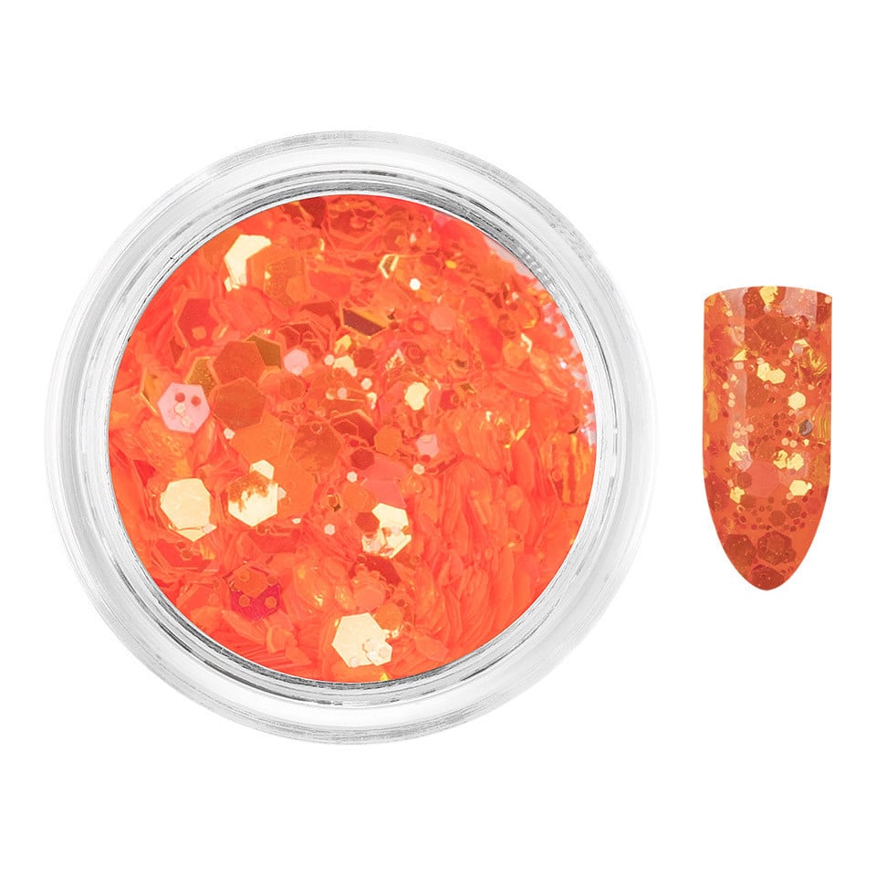 Paiete Unghii Neon Fluorescent LUXORISE, Hot Orange - 4 | YEO