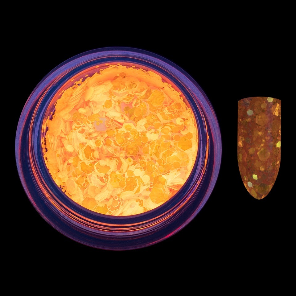Paiete Unghii Neon Fluorescent LUXORISE, Orange - 3 | YEO