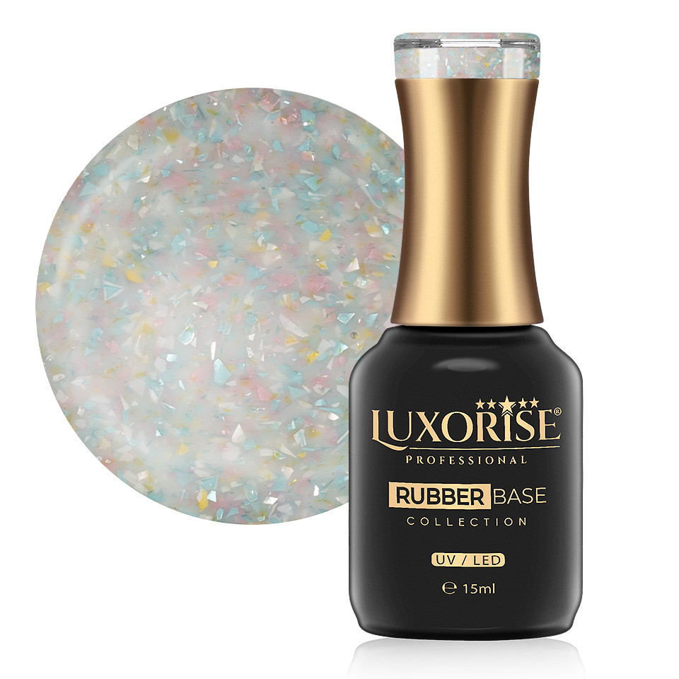 Rubber Base LUXORISE Sparkling Collection - Funfetti Rain 15ml