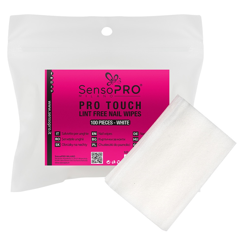 Servetele Unghii Pro Touch - SensoPRO Milano, White, 100 buc