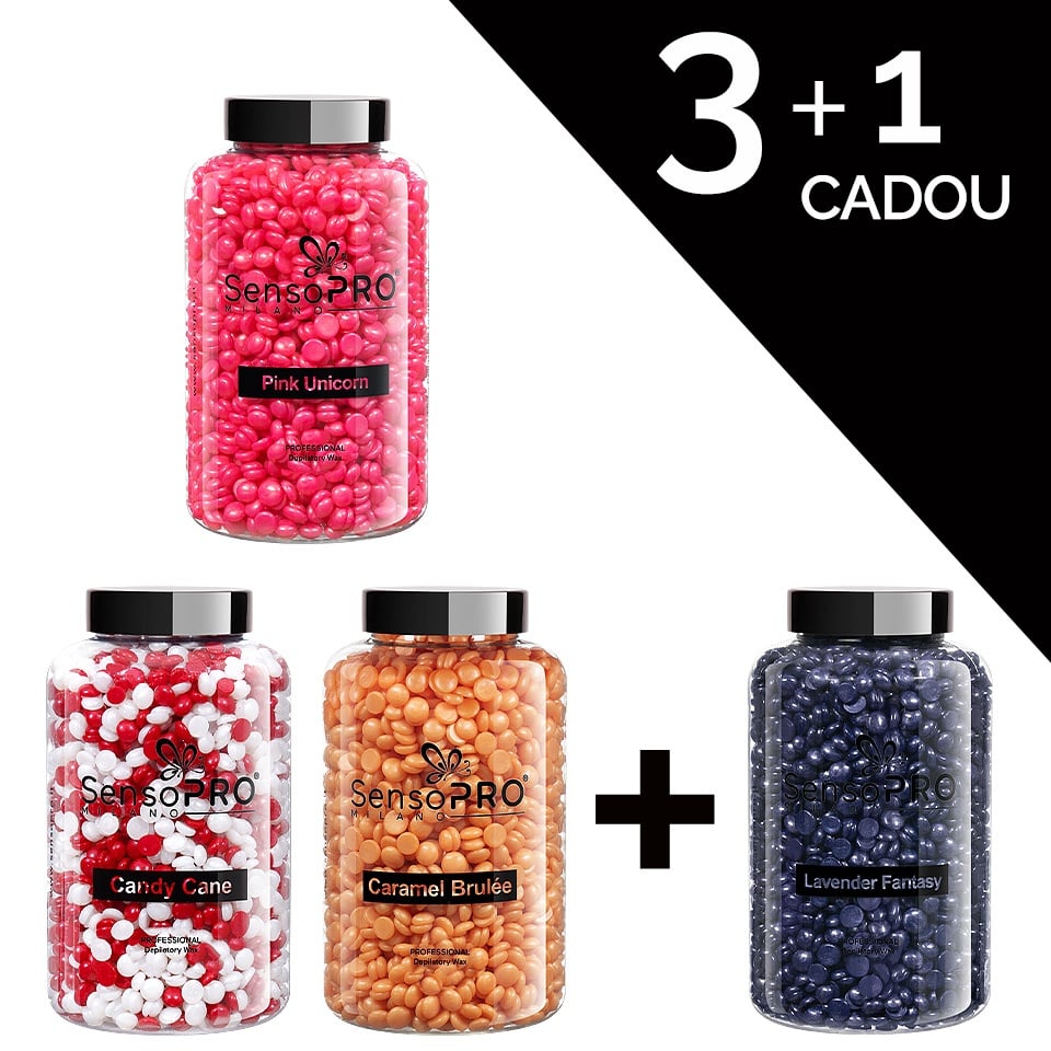 Set 3+1 Gratuit Ceara Epilat Elastica SensoPRO Milano Mix Pack, 400g