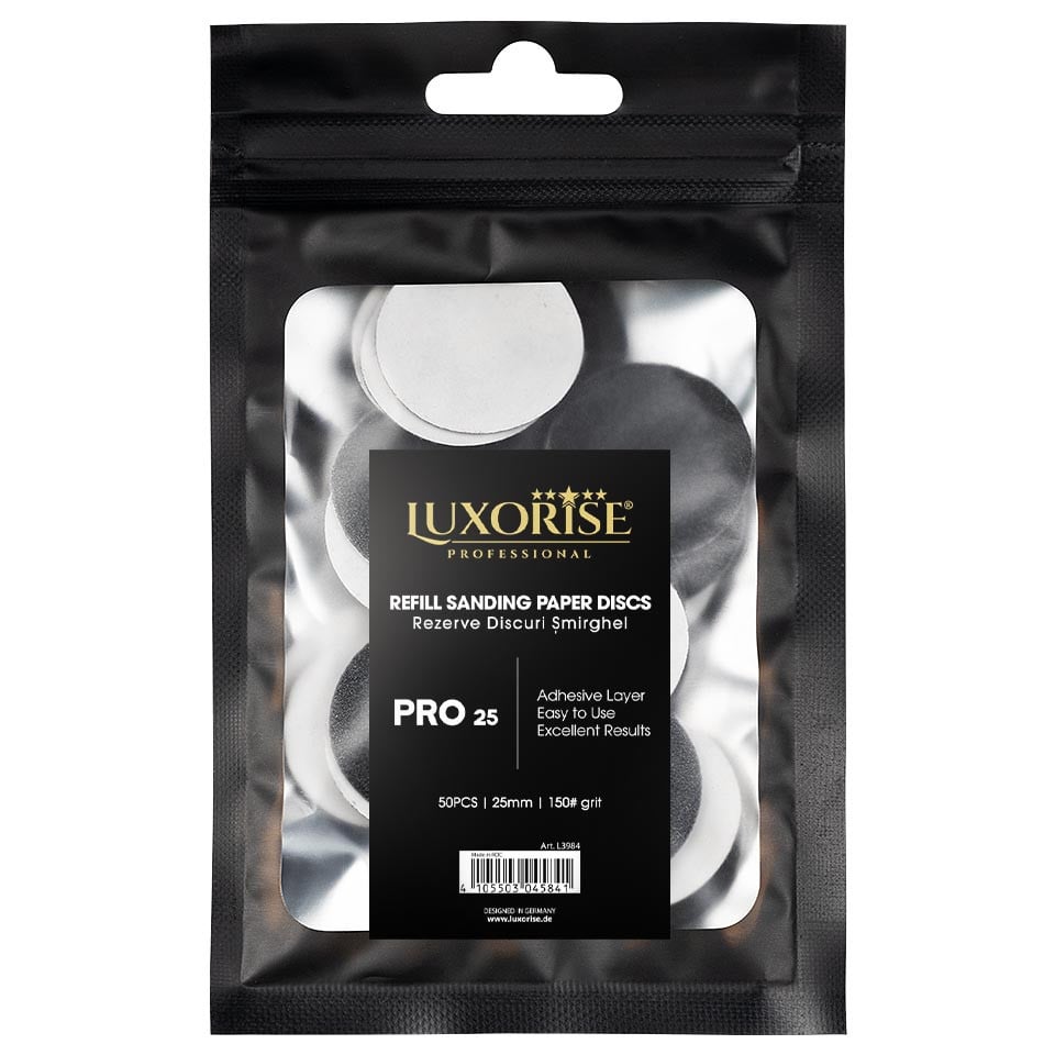 Set 50 Rezerve Smirghel pentru Disc Pedichiura LUXORISE PRO25, granulatie #150