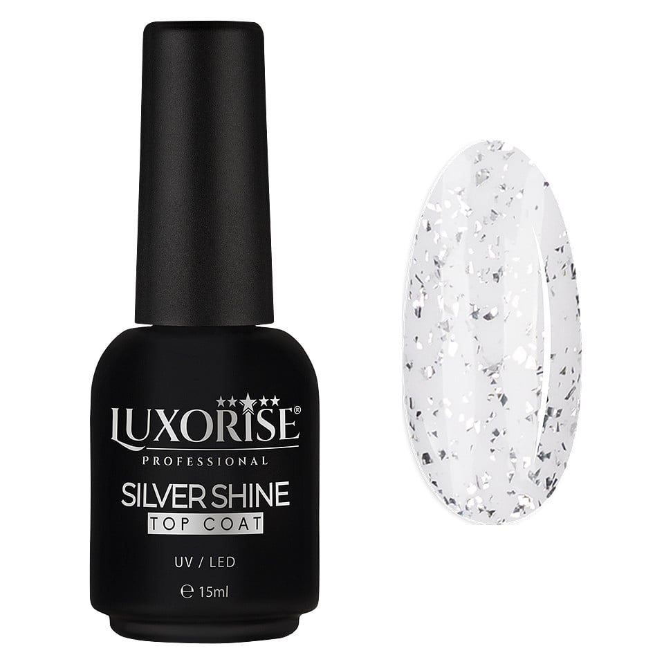 Silver Shine Top Coat LUXORISE, 15ml - 3 | YEO