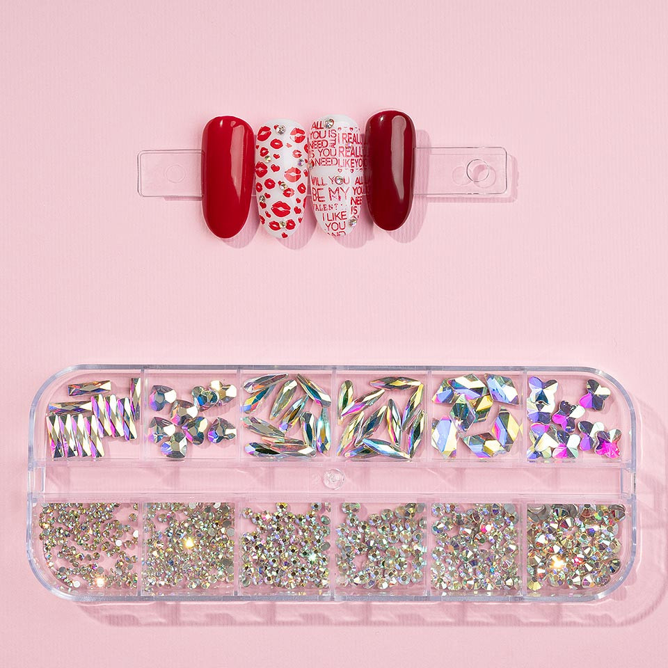 Strasuri Unghii LUXORISE, Holo Crystals, 12 modele - 1 | YEO