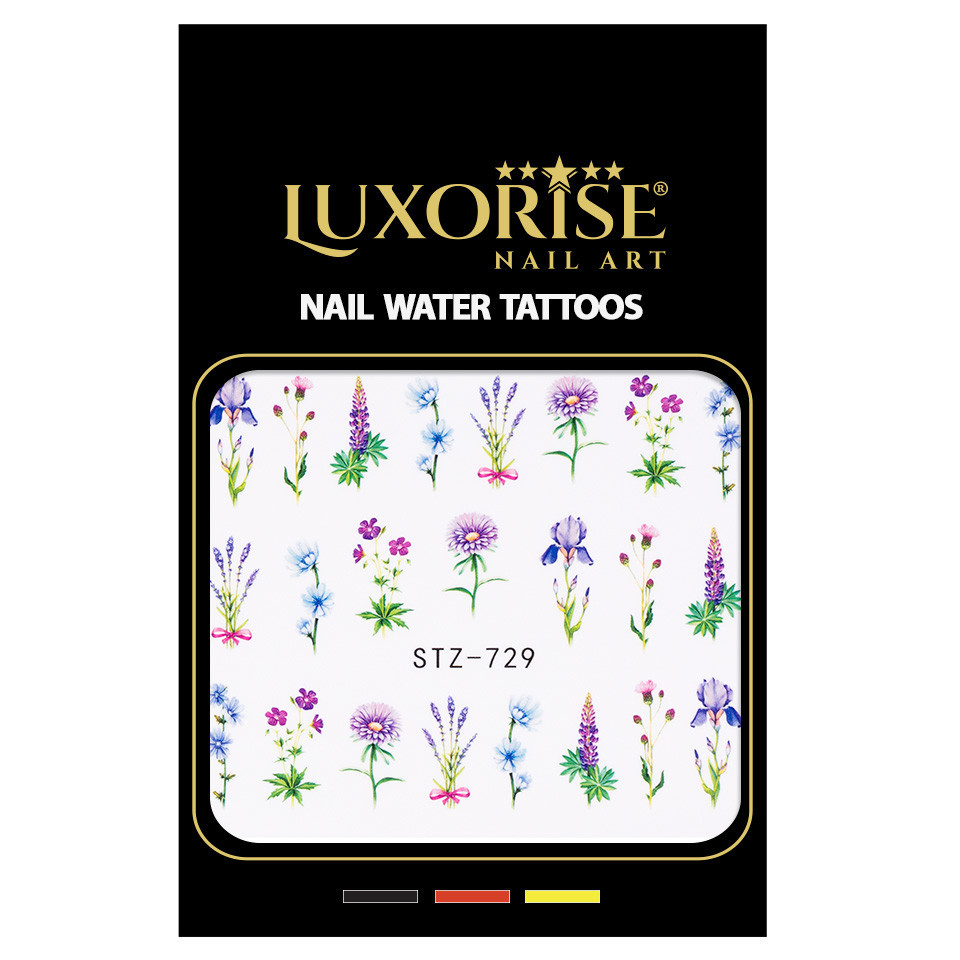 Tatuaj Unghii LUXORISE Flower Night, STZ-729 - 1 | YEO