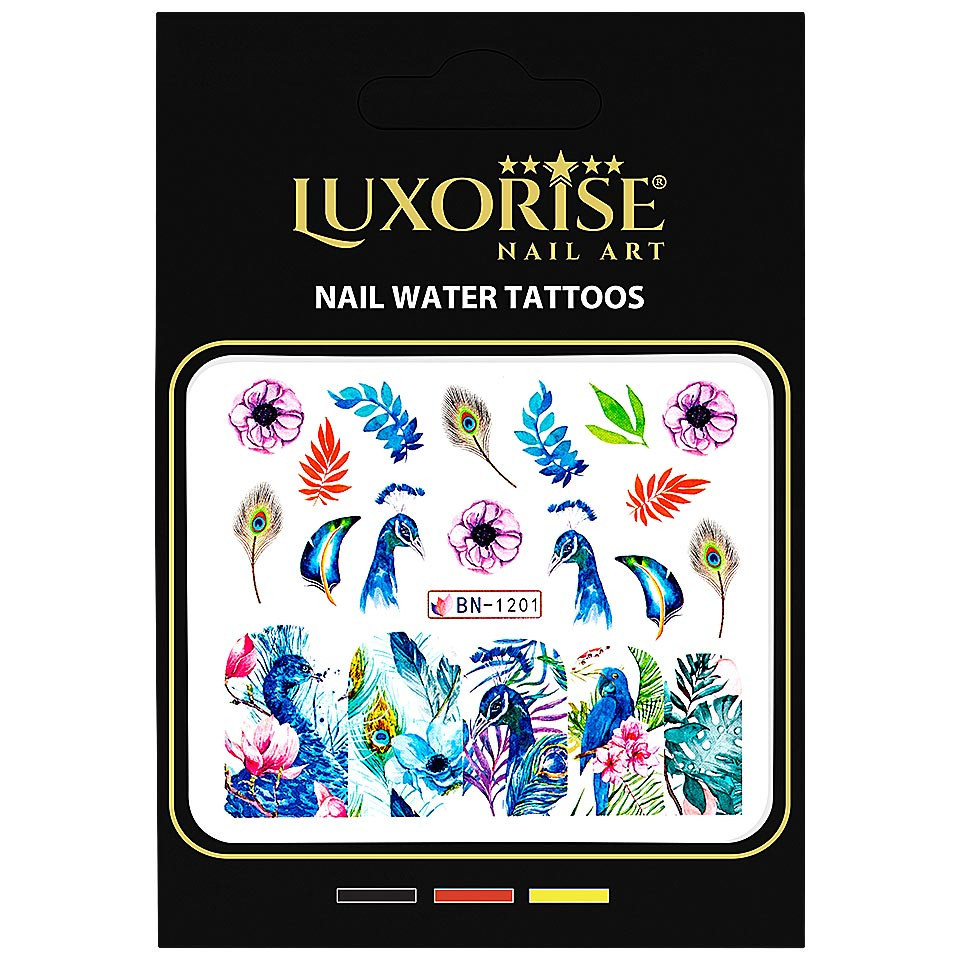 Tatuaj Unghii LUXORISE Peacock Day, BN-1201 - 2 | YEO