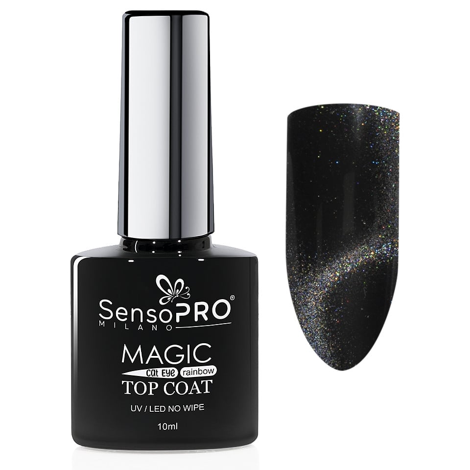 Top Coat Cat Eye SensoPRO Milano 10ml, Rainbow