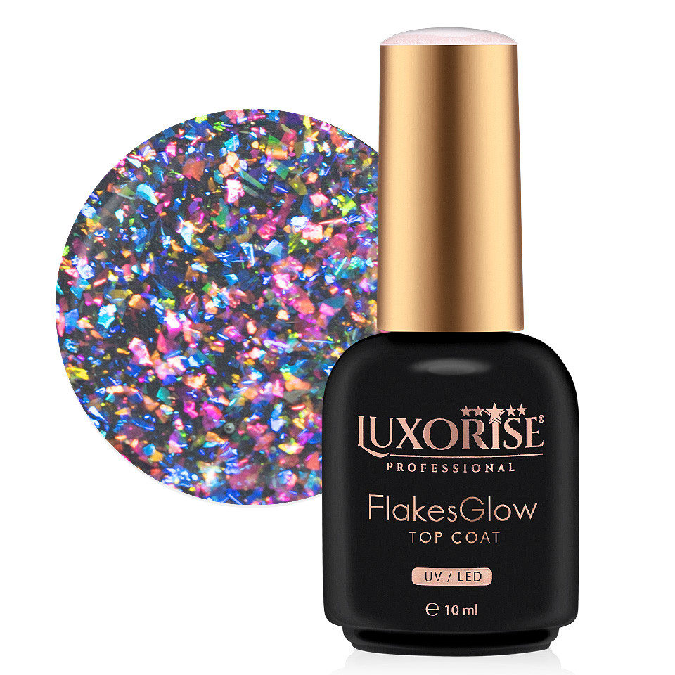 Top Coat LUXORISE - FlakesGlow, Unicorn Magic 10ml