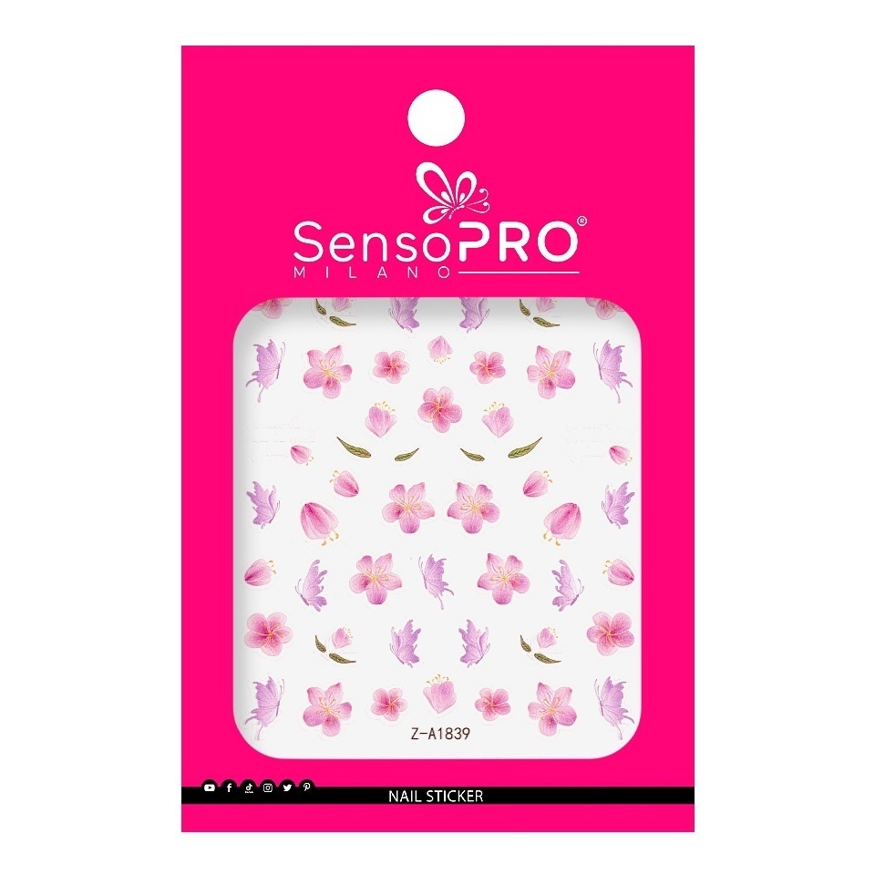 Abtibild Unghii SensoPRO Milano - Pink Blossom