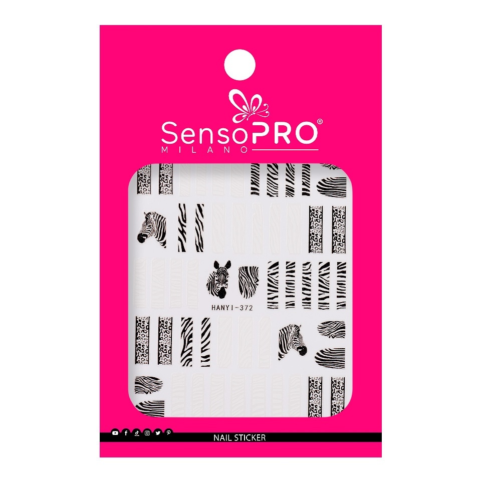 Abtibild Unghii SensoPRO Milano - Zebra Safari - 1 | YEO