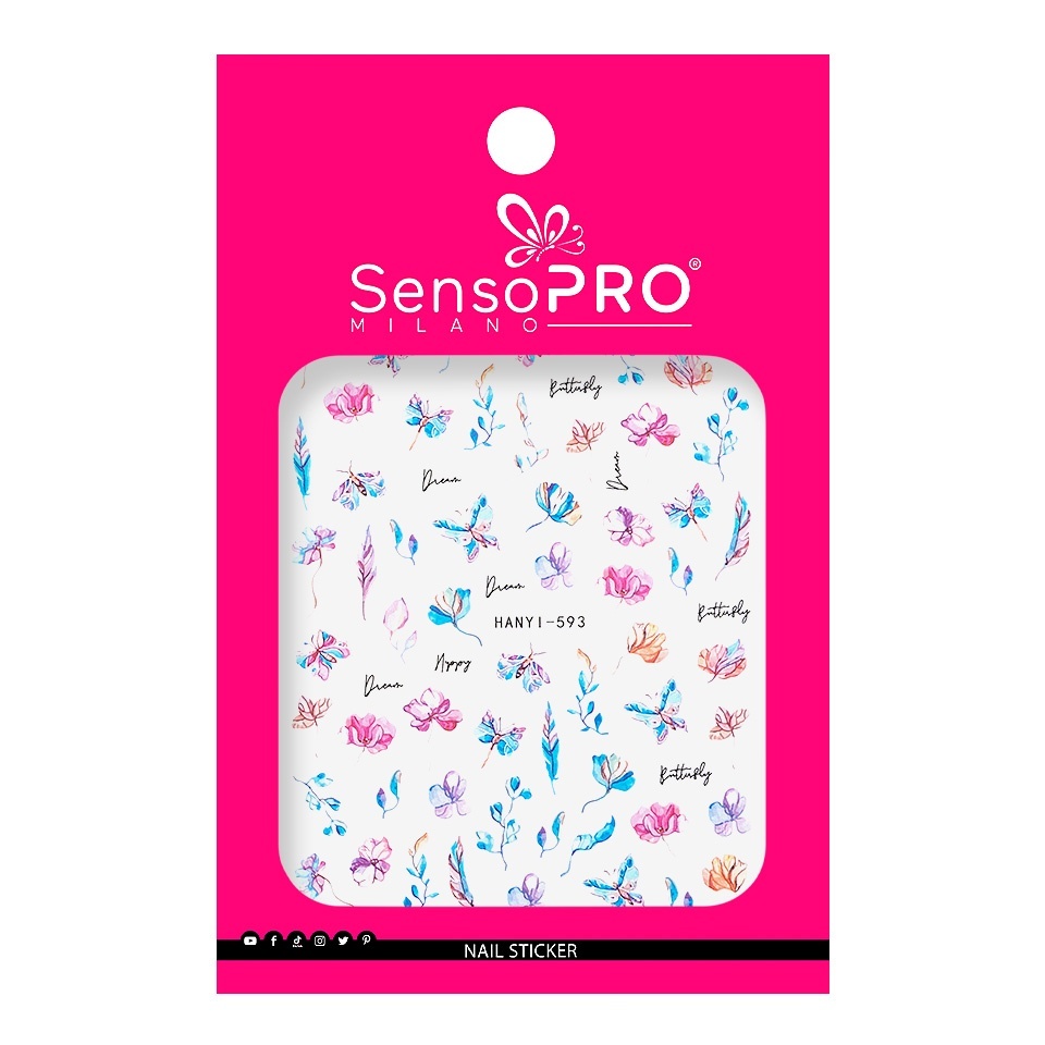 Abtibilduri Unghii SensoPRO Milano Flower Trance, model HANYI-593 - 1 | YEO
