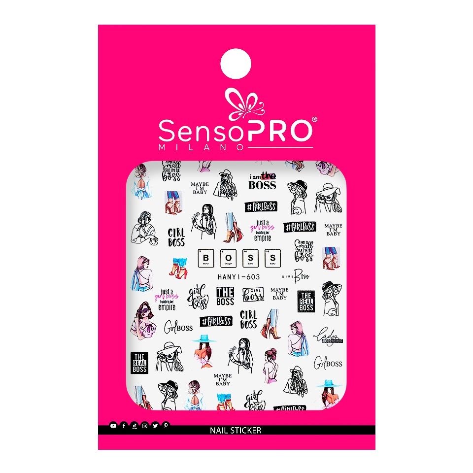 Abtibilduri Unghii SensoPRO Milano Office Glow, model HANYI-603 - 1 | YEO