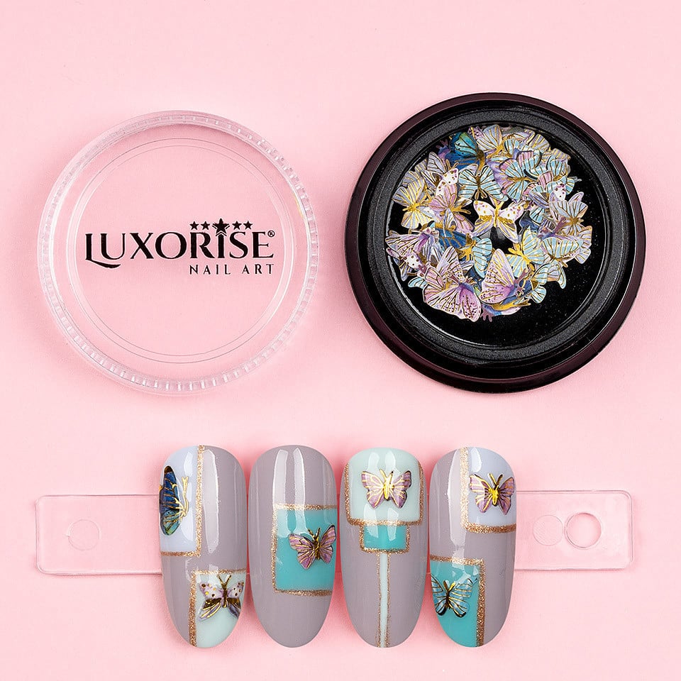 Decoratiuni Unghii Nail Art LUXORISE, Butterfly Sunrise - 2 | YEO