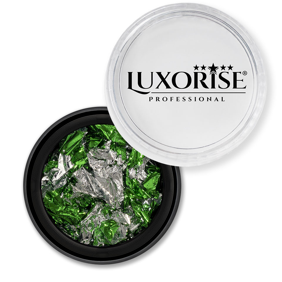 Foita Unghii LUXORISE - Unique Green & Silver #06 - 1 | YEO