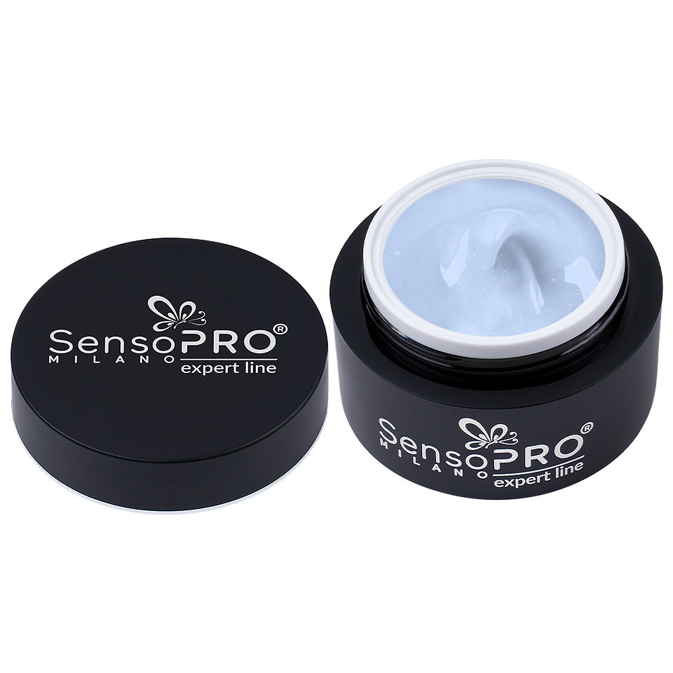 Gel Constructie Unghii Expert Line SensoPRO Milano - Shimmer Baby Blue 15ml - 1 | YEO