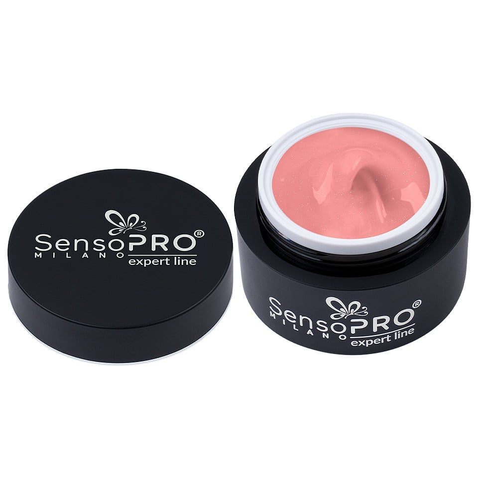 Gel Constructie Unghii Expert Line SensoPRO Milano - Shimmer Soft Nude 30ml - 1 | YEO