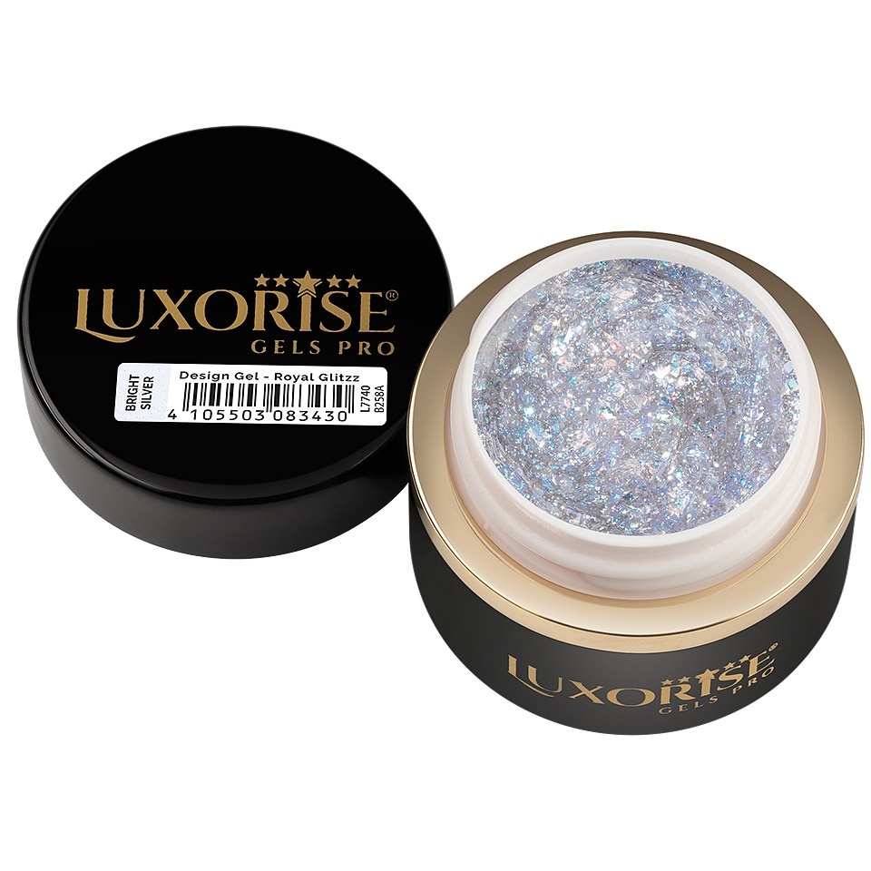Gel Design 3D LUXORISE - Royal Glitz, Bright Silver 5ml - 1 | YEO