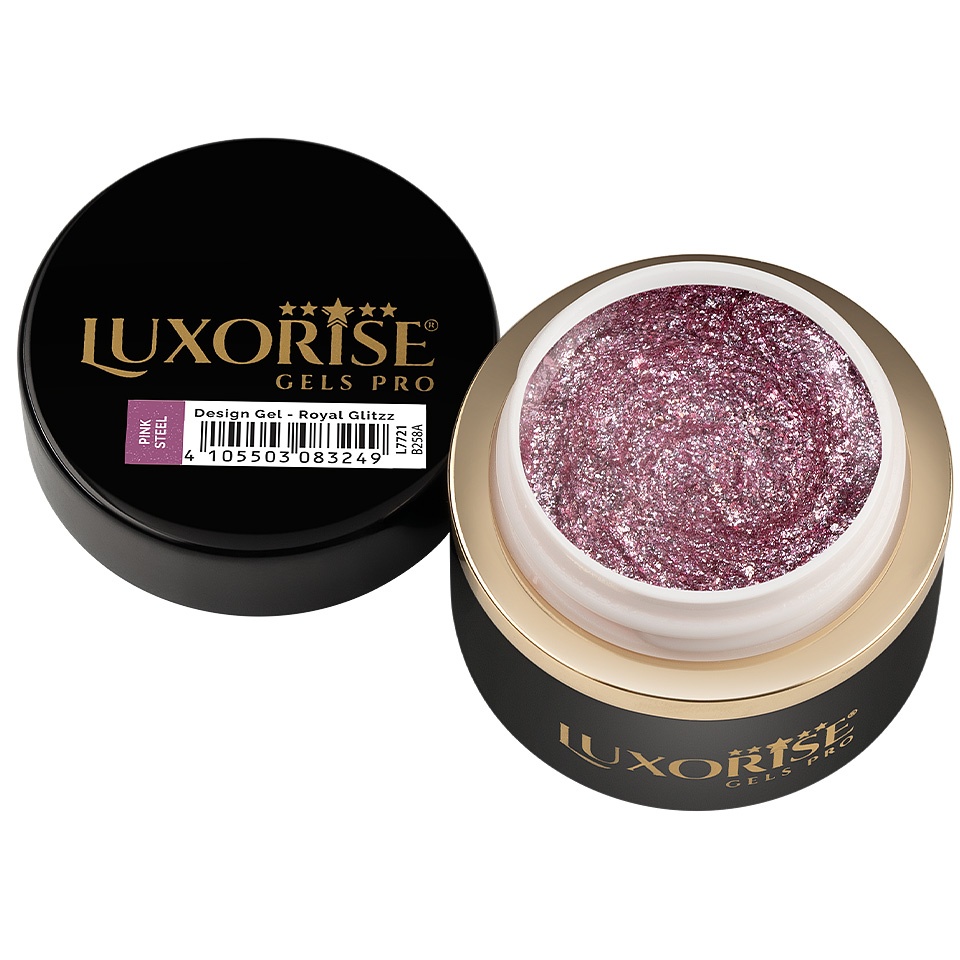 Gel Design 3D LUXORISE - Royal Glitz, Pink Steel 5ml - 1 | YEO