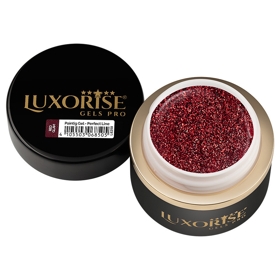 Gel Pictura Unghii LUXORISE Perfect Line - Red Glam, 5ml - 1 | YEO