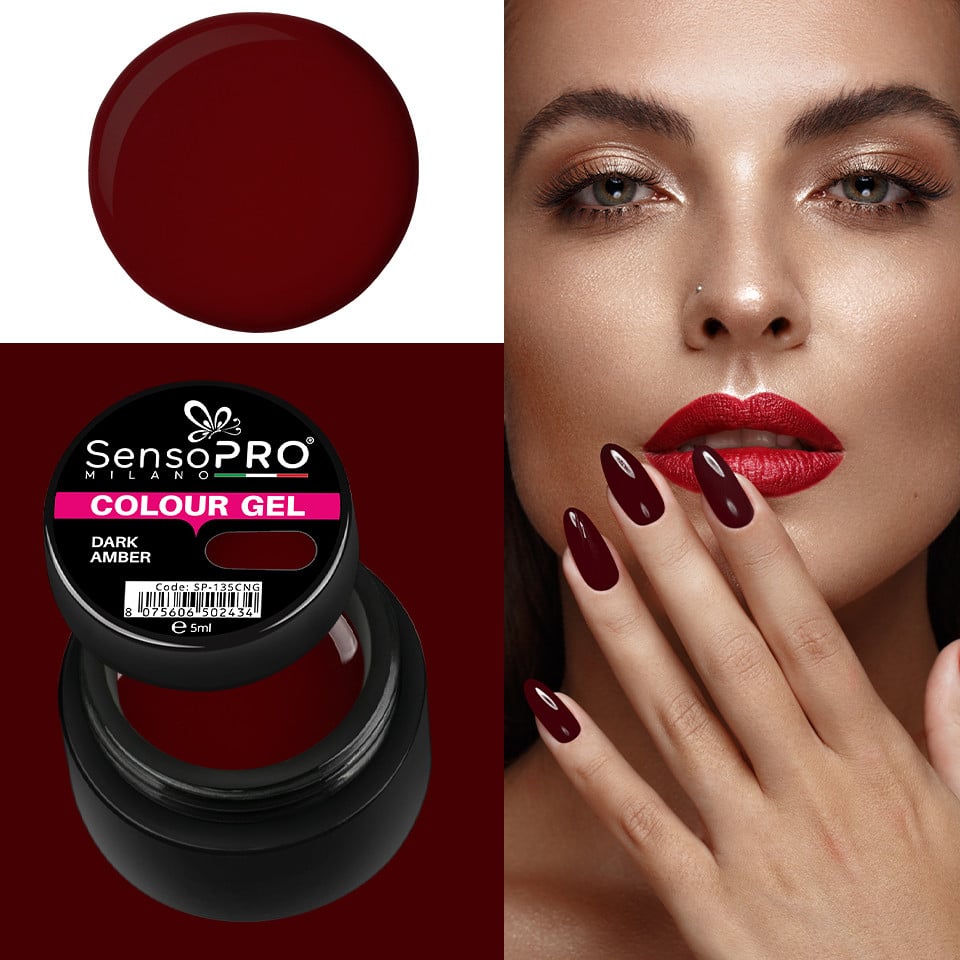 Gel UV Colorat Dark Amber 5ml, SensoPRO Milano - 2 | YEO