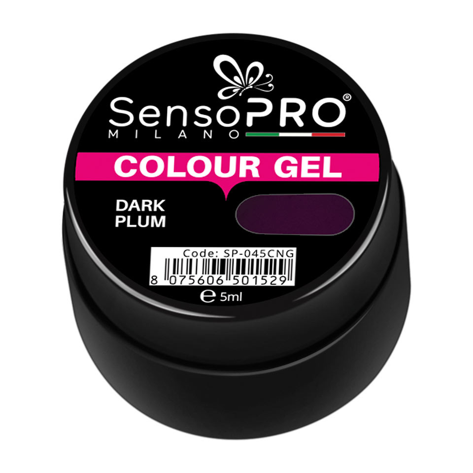 Gel UV Colorat Dark Plum 5ml, SensoPRO Milano - 1 | YEO