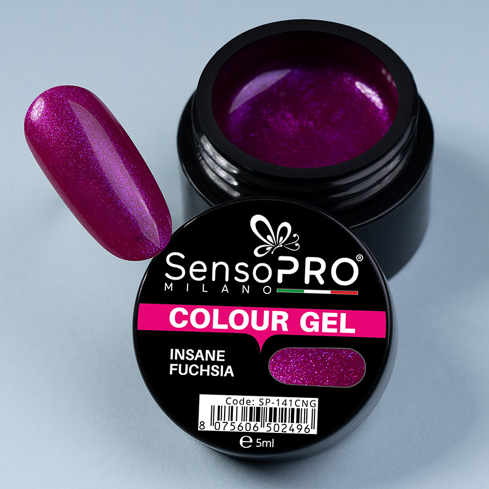 Gel UV Colorat Insane Fuchsia 5ml, SensoPRO Milano - 3 | YEO