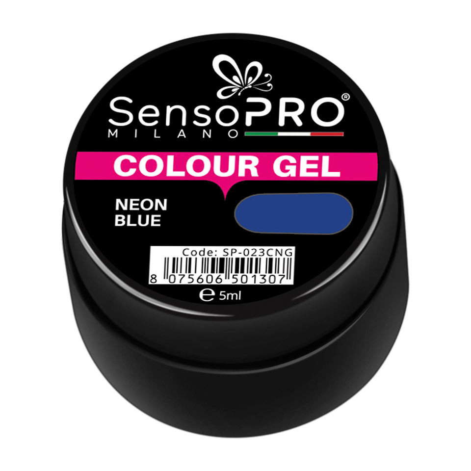 Gel UV Colorat Neon Blue 5ml, SensoPRO Milano - 1 | YEO