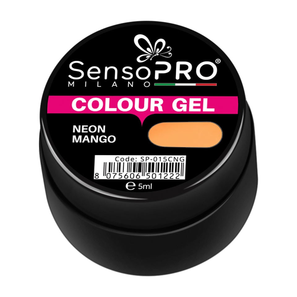 Gel UV Colorat Neon Mango 5ml, SensoPRO Milano - 1 | YEO