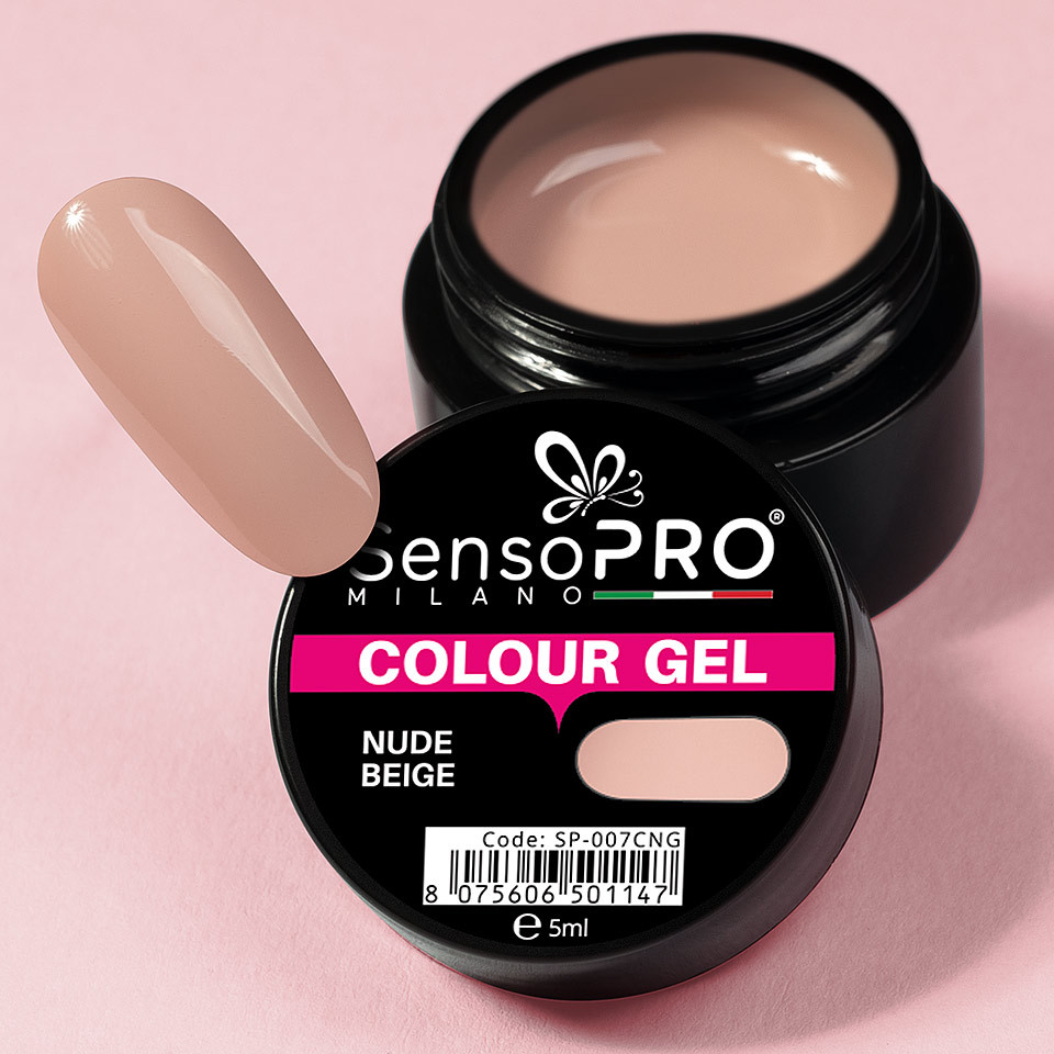 Gel UV Colorat Nude Beige 5ml, SensoPRO Milano - 1 | YEO