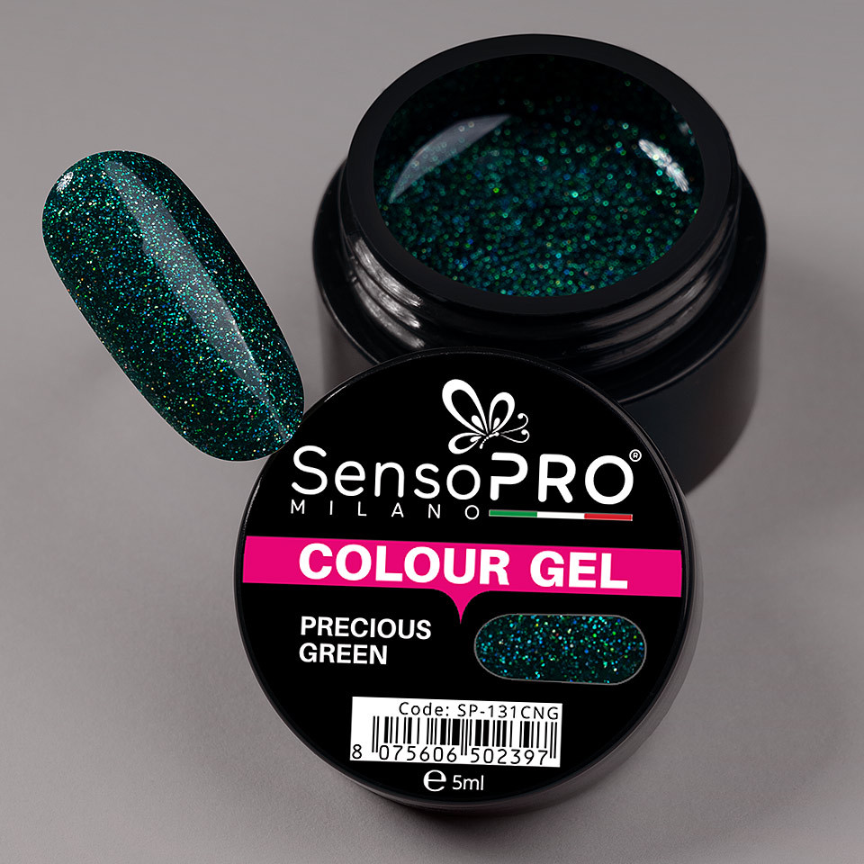 Gel UV Colorat Precious Green 5ml, SensoPRO Milano - 3 | YEO