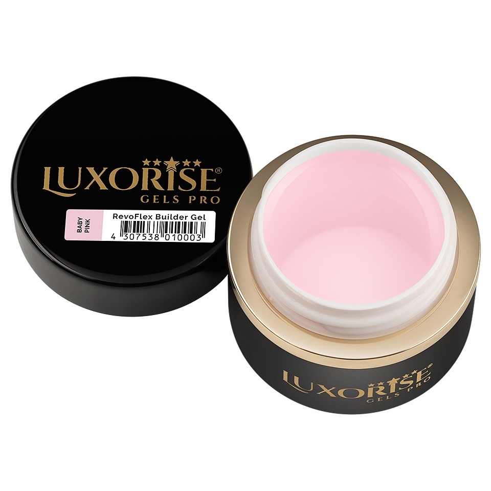 Gel UV Constructie Unghii RevoFlex LUXORISE 50ml, Baby Pink - 2 | YEO