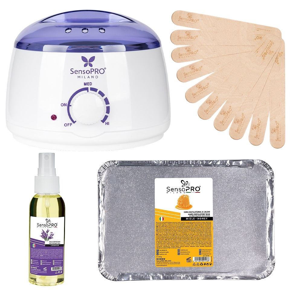 Kit Epilare Ceara Traditionala SensoPRO Milano Honey, 1 Kg
