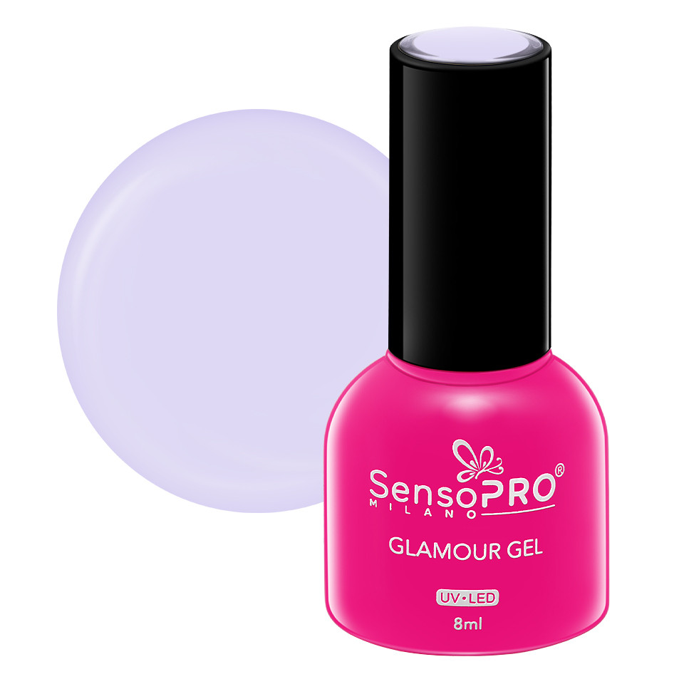 Oja Semipermanenta Glamour Gel SensoPRO Milano 8ml, Candy Crystals #80