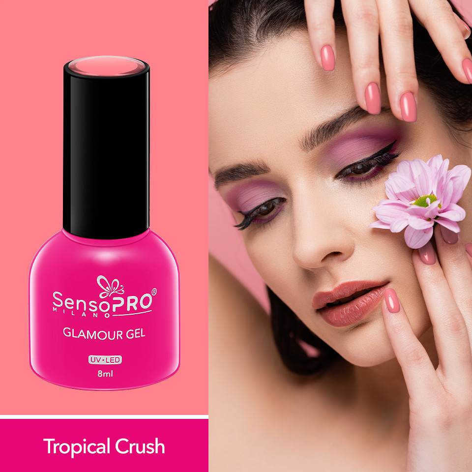 Oja Semipermanenta Glamour Gel SensoPRO Milano 8ml, Tropical Crush #68 - 1 | YEO