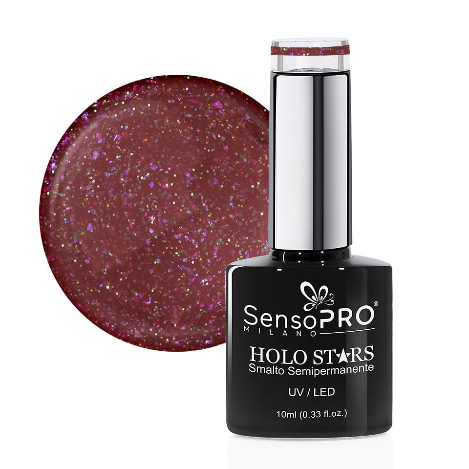 Oja Semipermanenta Holo Stars SensoPRO Milano 10ml, Space Cherry #16