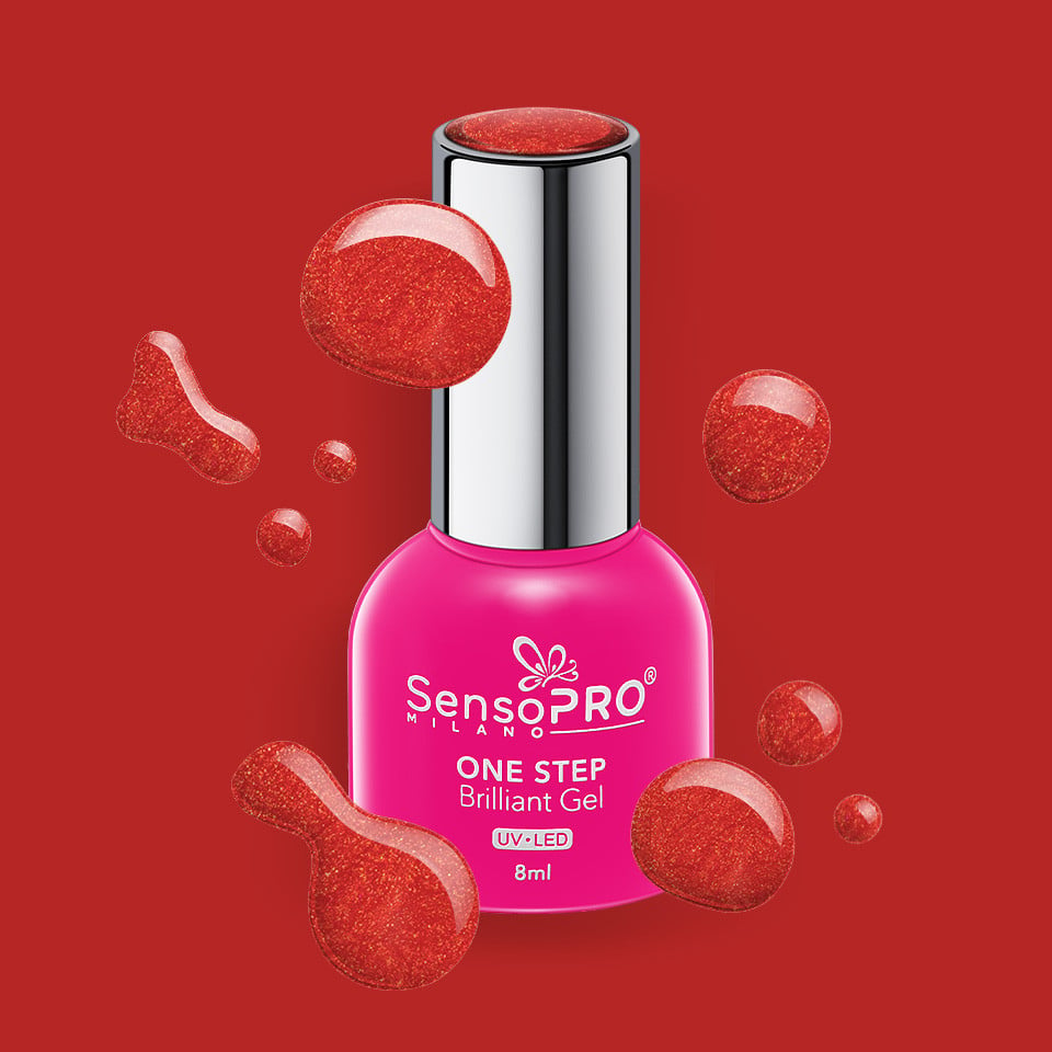 Oja Semipermanenta One Step Brilliant Gel SensoPRO Milano 8ml, Ruby Ring #88 - 1 | YEO