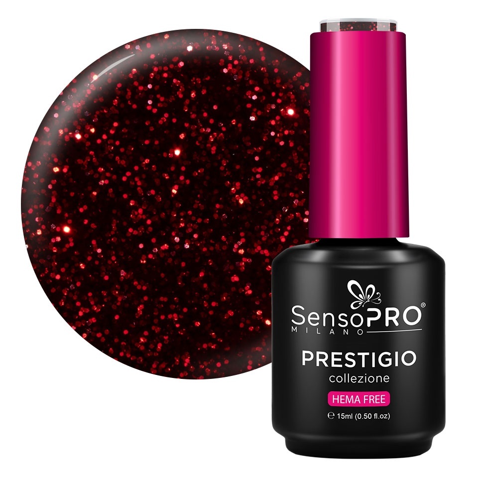 Oja Semipermanenta PRESTIGIO SensoPRO Milano - Exquisite Burgundy 15ml