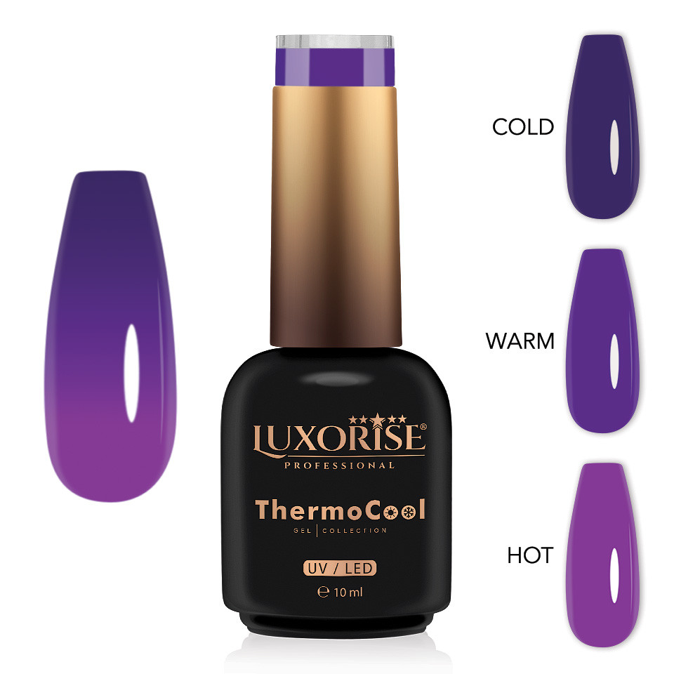 Oja Semipermanenta Termica 3 Culori LUXORISE ThermoCool - After Party 10ml