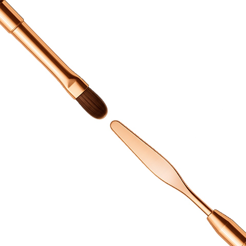 Pensula Polygel cu Spatula LUXORISE Pro Sculpt Duo - 2 | YEO