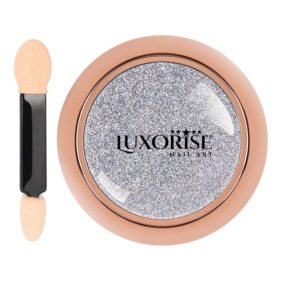 Pigment Unghii Mirror Powder LUXORISE, Silver - 1 | YEO