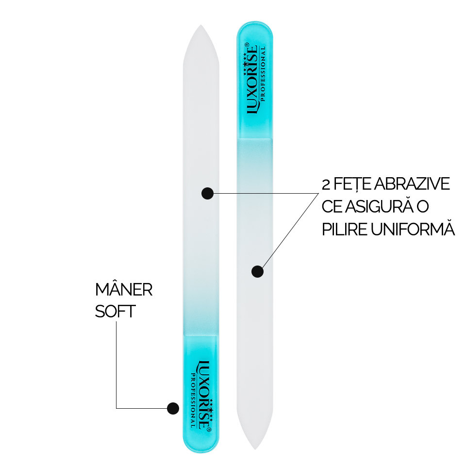 Pila de Sticla Nano Glass File LUXORISE, turcoaz - 2 | YEO