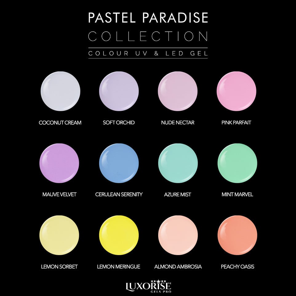 Set 12 Geluri UV Colorate LUXORISE, Pastel Paradise - 3 | YEO