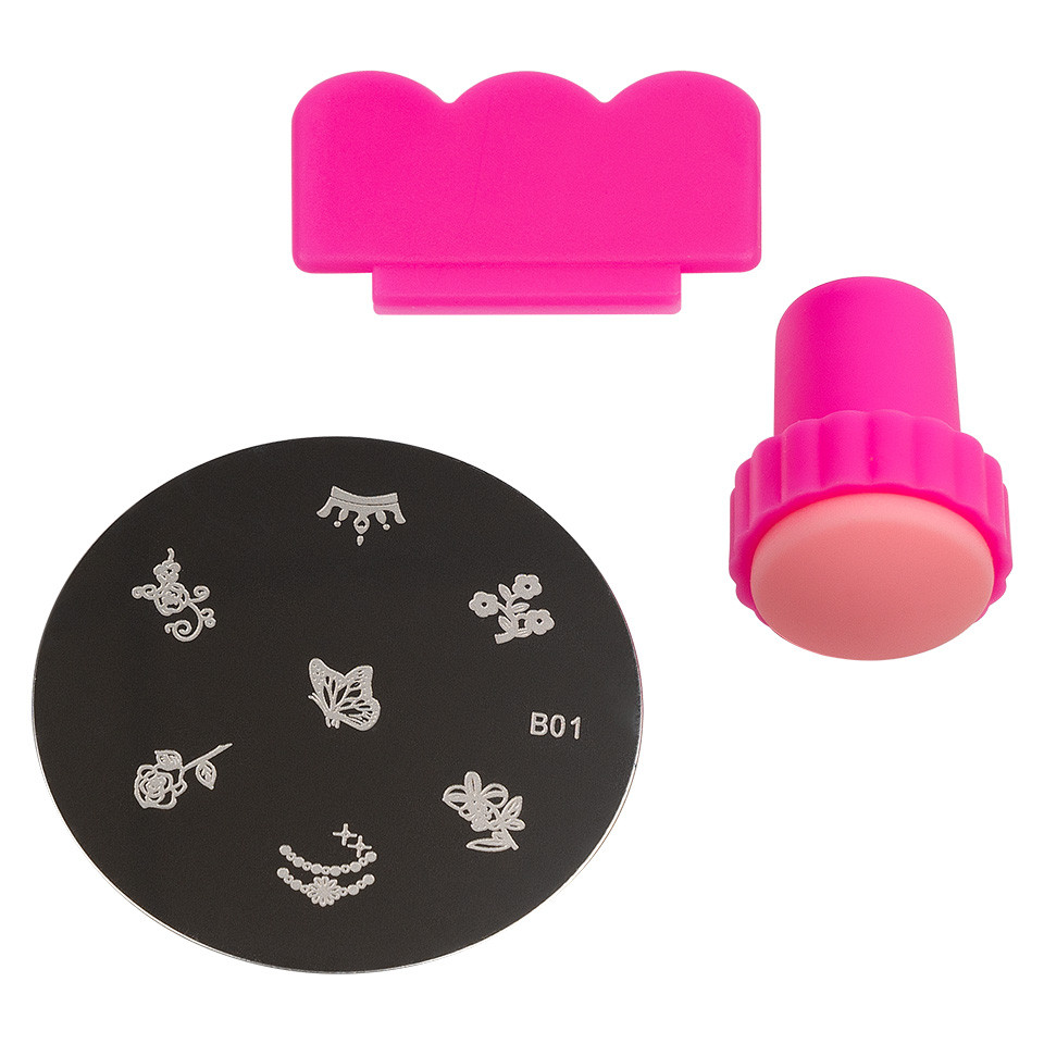 Set Stampila Unghii cu Matrita Express Nail Art SensoPRO Milano